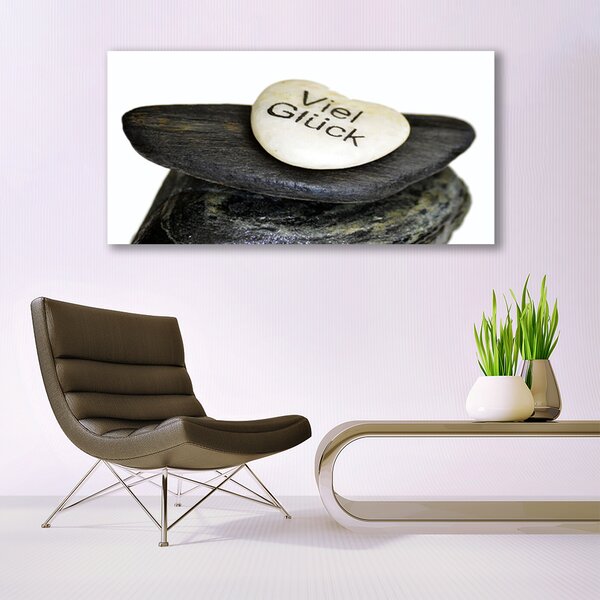 Tablou pe panza canvas Pietrele Art Alb Negru