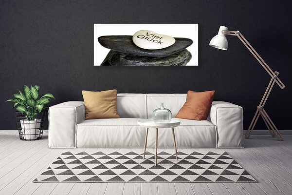 Tablou pe panza canvas Pietrele Art Alb Negru