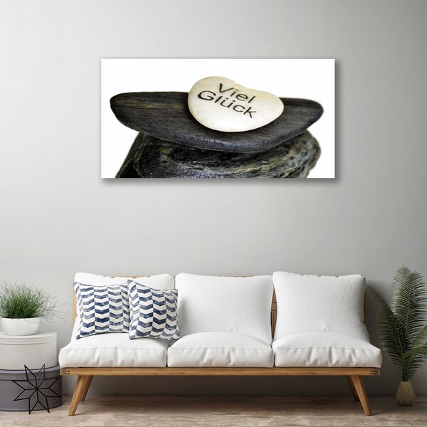 Tablou pe panza canvas Pietrele Art Alb Negru