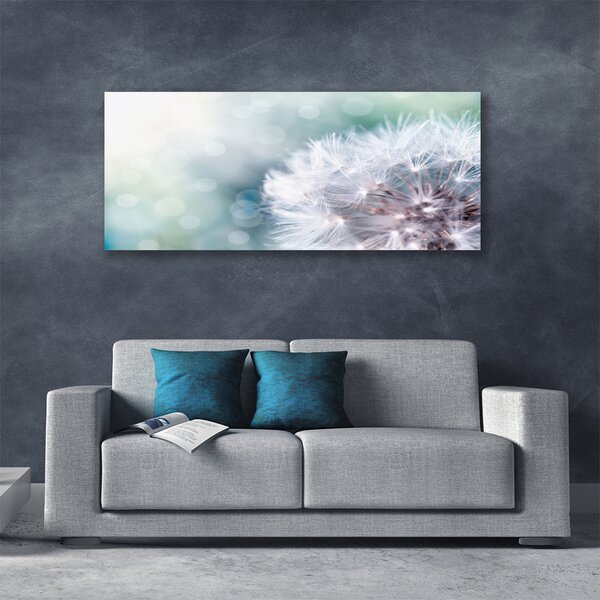 Tablou pe panza canvas Păpădie Floral Alb Albastru