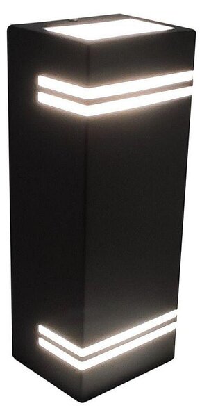 Aplica LED exterior, 2xGU10, montare pe fatada, 35W, carcasa aluminiu