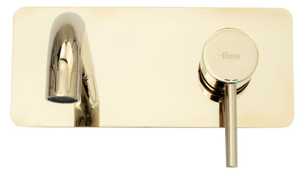 Rea VIVA L. GOLD + Box - robinet de chiuvetă ascuns, iBox, auriu, REA-B6251