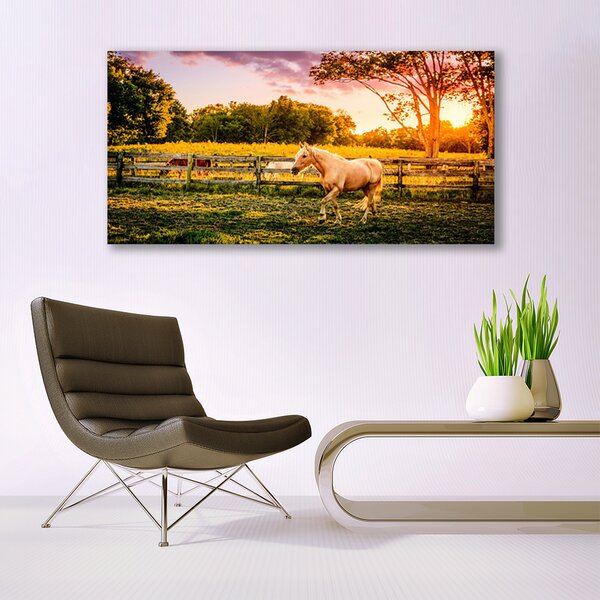 Tablou pe panza canvas Cal Meadow Animale Green Brown