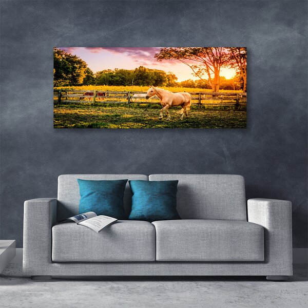 Tablou pe panza canvas Cal Meadow Animale Green Brown