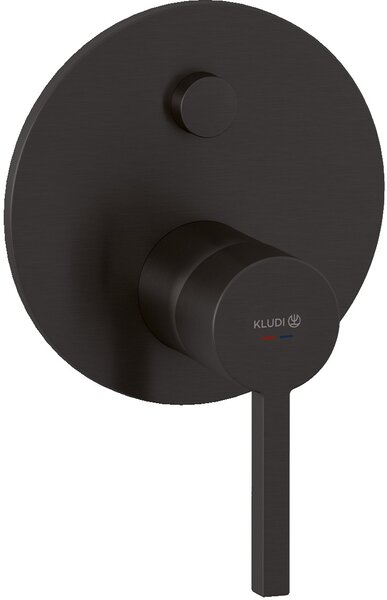 Kludi Nova Fonte Puristic baterie cadă-duș ascuns negru 20759N215