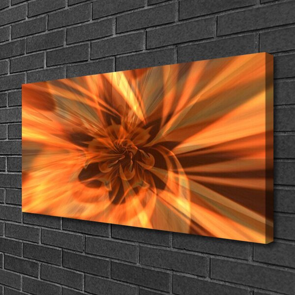 Tablou pe panza canvas Rezumat Art Galben