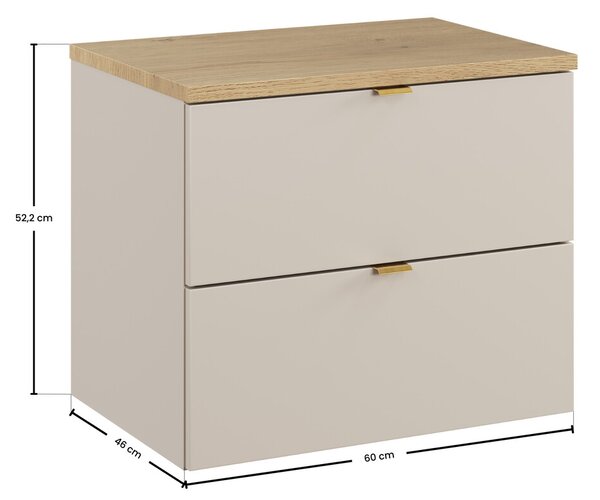 Set dulap Comad Dalia Cashmere DALIA CASHMERE 82-60-46-2S, blat Comad Nordic Cremona CREMONA 89-60-46 M