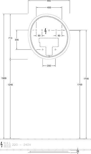 Villeroy & Boch Antao oglindă 65x70.7 cm cu iluminare A4766500