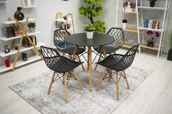 Scaun în stil scandinav Black String