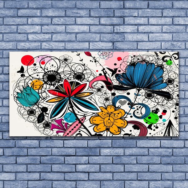Tablou pe sticla Abstract Art Multi