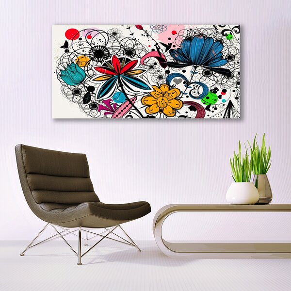 Tablou pe sticla Abstract Art Multi