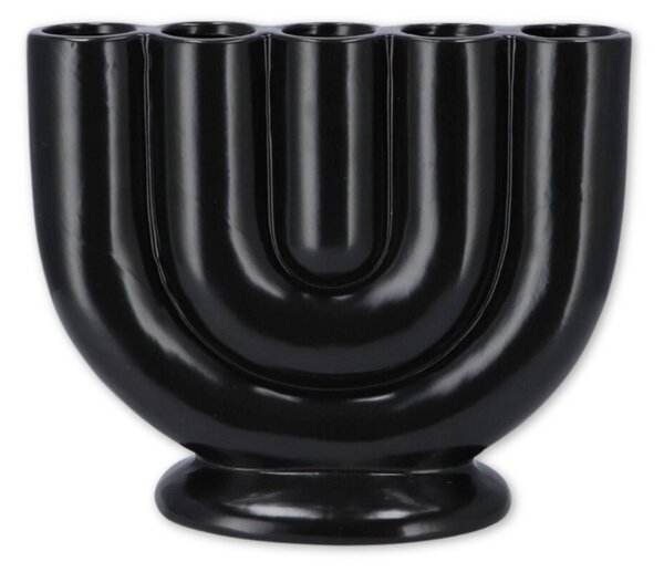 Vaza ceramica neagra BUKAN 21 cm