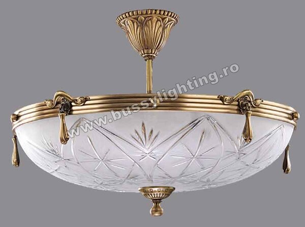 Lustra Elegante cu Diam 53 cm, Desing Clasic, Finisaj Bronz Antic - Bussy Lighting 3038-52-47