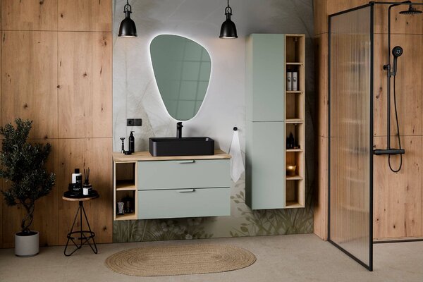 Comad Aster Green dulap 60x45.6x50 cm sub chiuveta pe perete verde ASTER GREEN 82-60-46-2S