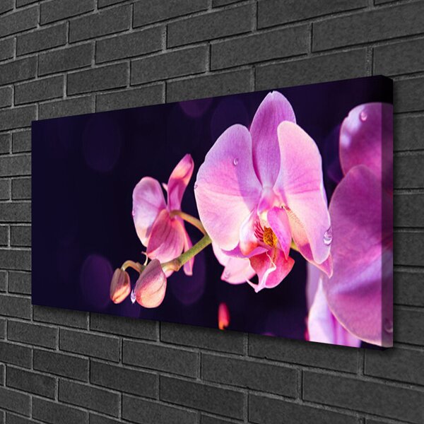 Tablou pe panza canvas Flori Floral Roz Violet