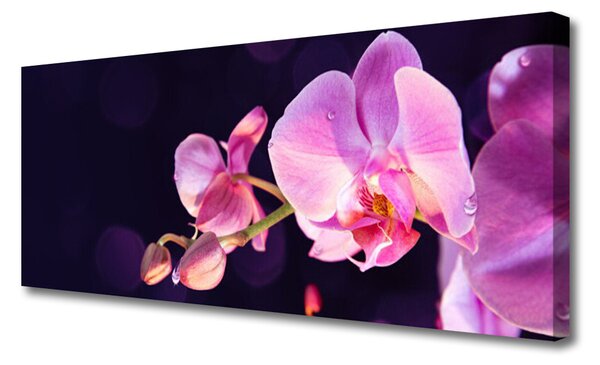 Tablou pe panza canvas Flori Floral Roz Violet