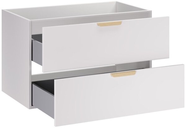 Comad Aster White dulap 80x45.6x50 cm sub chiuveta pe perete alb ASTER WHITE 82-80-46-2S