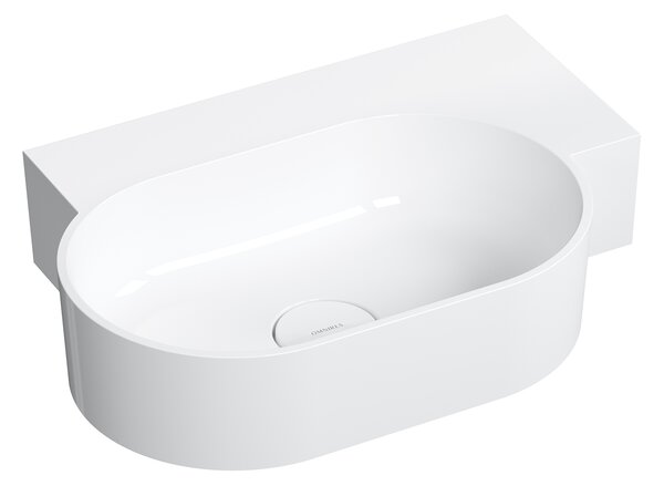 Omnires Ovo M+ lavoar 55x38 cm ovale de blat alb luciu OVO555UWPBP