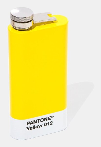 Sticlă de buzunar din oțel inoxidabil 150 ml Yellow 012 – Pantone