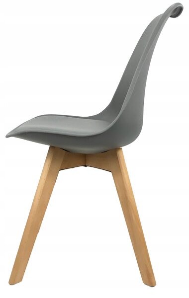 Scaune de sufragerie 4buc gri închis, stil scandinav Basic