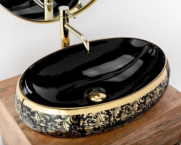 Lavoar pe blat Rea Meryl Black / Gold