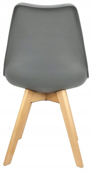 Scaune de sufragerie 4buc gri închis, stil scandinav Basic