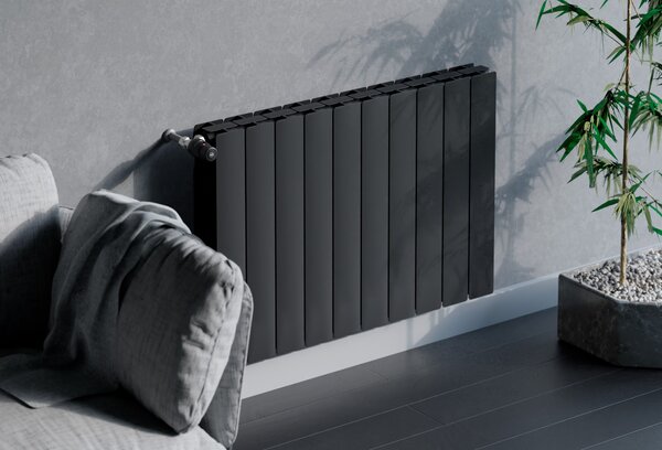 KFA Armatura ADR calorifer de cameră 57x96.6 cm podłączenie lateral negru 763-120-81
