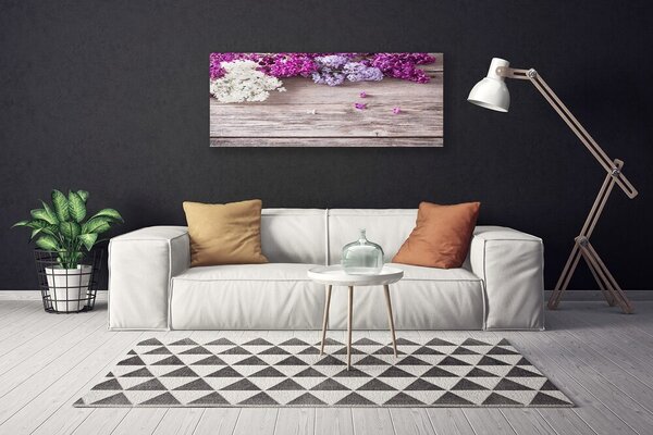 Tablou pe panza canvas Flori Floral Alb Roz Maro