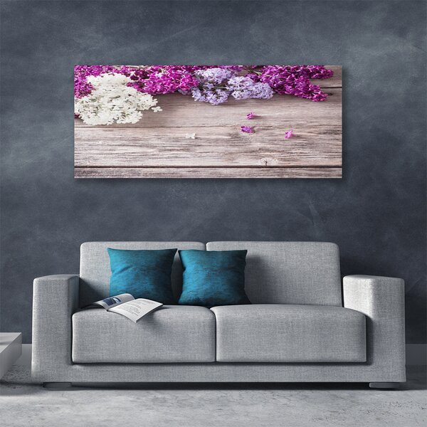 Tablou pe panza canvas Flori Floral Alb Roz Maro