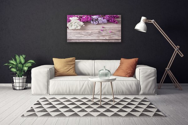Tablou pe panza canvas Flori Floral Alb Roz Maro