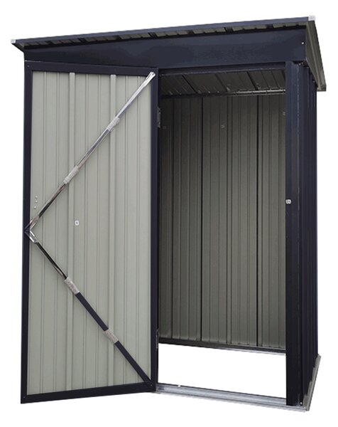 KONDELA Depozit grădină pentru scule din tablă, antracit / alb, 1,6x0,9 m, NELON