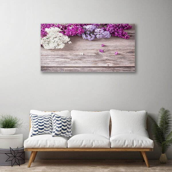 Tablou pe panza canvas Flori Floral Alb Roz Maro