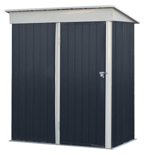 KONDELA Depozit grădină pentru scule din tablă, antracit / alb, 1,6x0,9 m, NELON