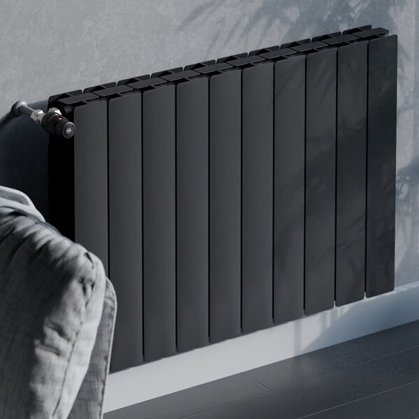 KFA Armatura ADR calorifer de cameră 57x96.6 cm podłączenie lateral negru 763-120-81