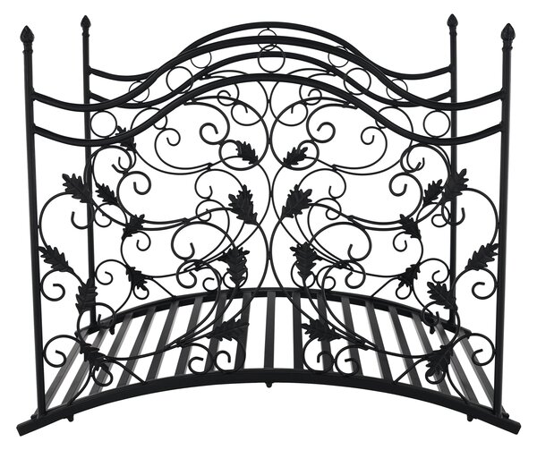 KONDELA Pod decorativ de grădină, metal negru, RENAL