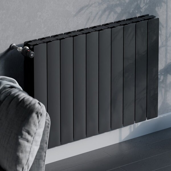 KFA Armatura ADR calorifer de cameră 57.2x48.3 cm podłączenie lateral negru 763-060-81