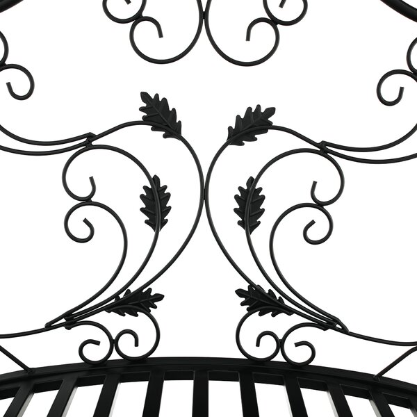 KONDELA Pod decorativ de grădină, metal negru, RENAL