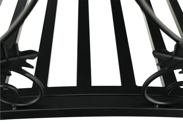 KONDELA Pod decorativ de grădină, metal negru, RENAL