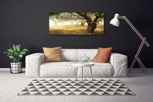 Tablou pe panza canvas Copaci Iarbă Natura Verde Maro