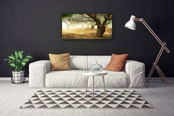 Tablou pe panza canvas Copaci Iarbă Natura Verde Maro