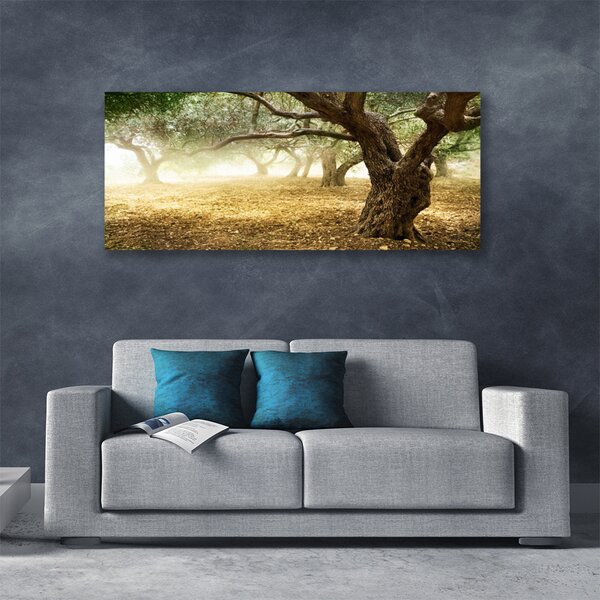Tablou pe panza canvas Copaci Iarbă Natura Verde Maro