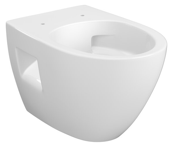 Cersanit Moduo vas wc cu capac soft-close agăţat fără margine cu spălare turbionară alb lucios S4013-010