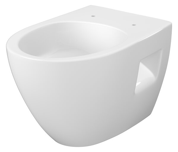 Cersanit Moduo vas wc cu capac soft-close agăţat fără margine cu spălare turbionară alb lucios S4013-010