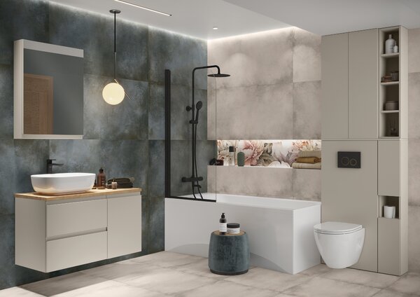 Cersanit Moduo vas wc cu capac soft-close agăţat fără margine cu spălare turbionară alb lucios S4013-010