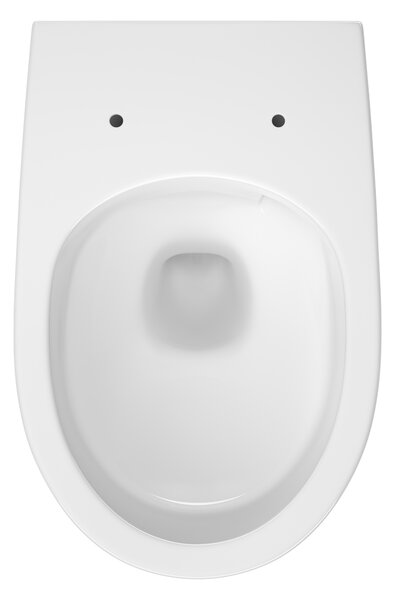Cersanit Moduo vas wc cu capac soft-close agăţat fără margine cu spălare turbionară alb lucios S4013-010