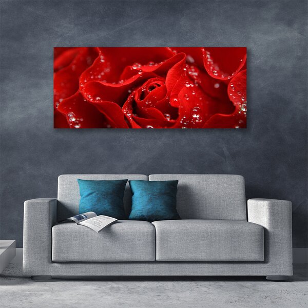 Tablou pe panza canvas Rose Floral Orange