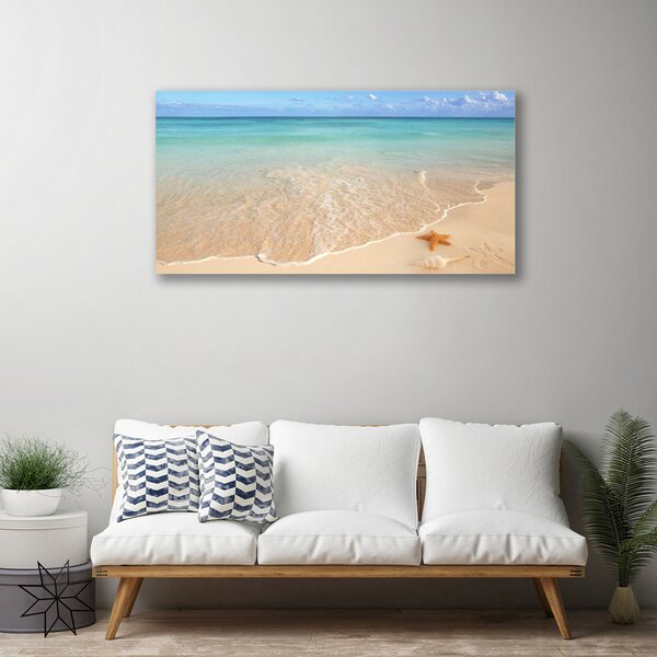 Tablou pe panza canvas Sea Beach Peisaj Starfish Albastru Maro