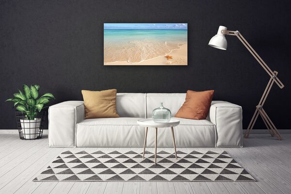 Tablou pe panza canvas Sea Beach Peisaj Starfish Albastru Maro