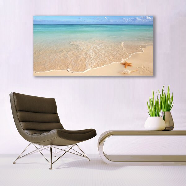 Tablou pe panza canvas Sea Beach Peisaj Starfish Albastru Maro