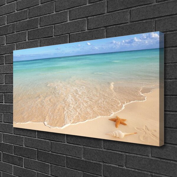 Tablou pe panza canvas Sea Beach Peisaj Starfish Albastru Maro